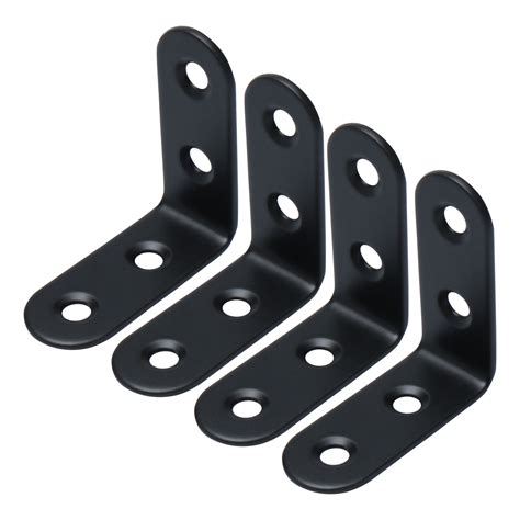 2 metal l black support bracket|40 piece l brackets.